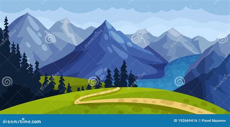 Illustration of a Distant Mountain Path: Unfolding Landscapes and Whispers of Solitude